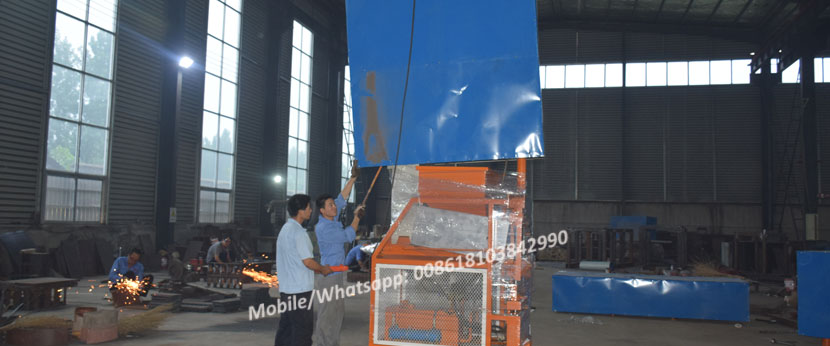 Clay brick and paver press machine under packageing